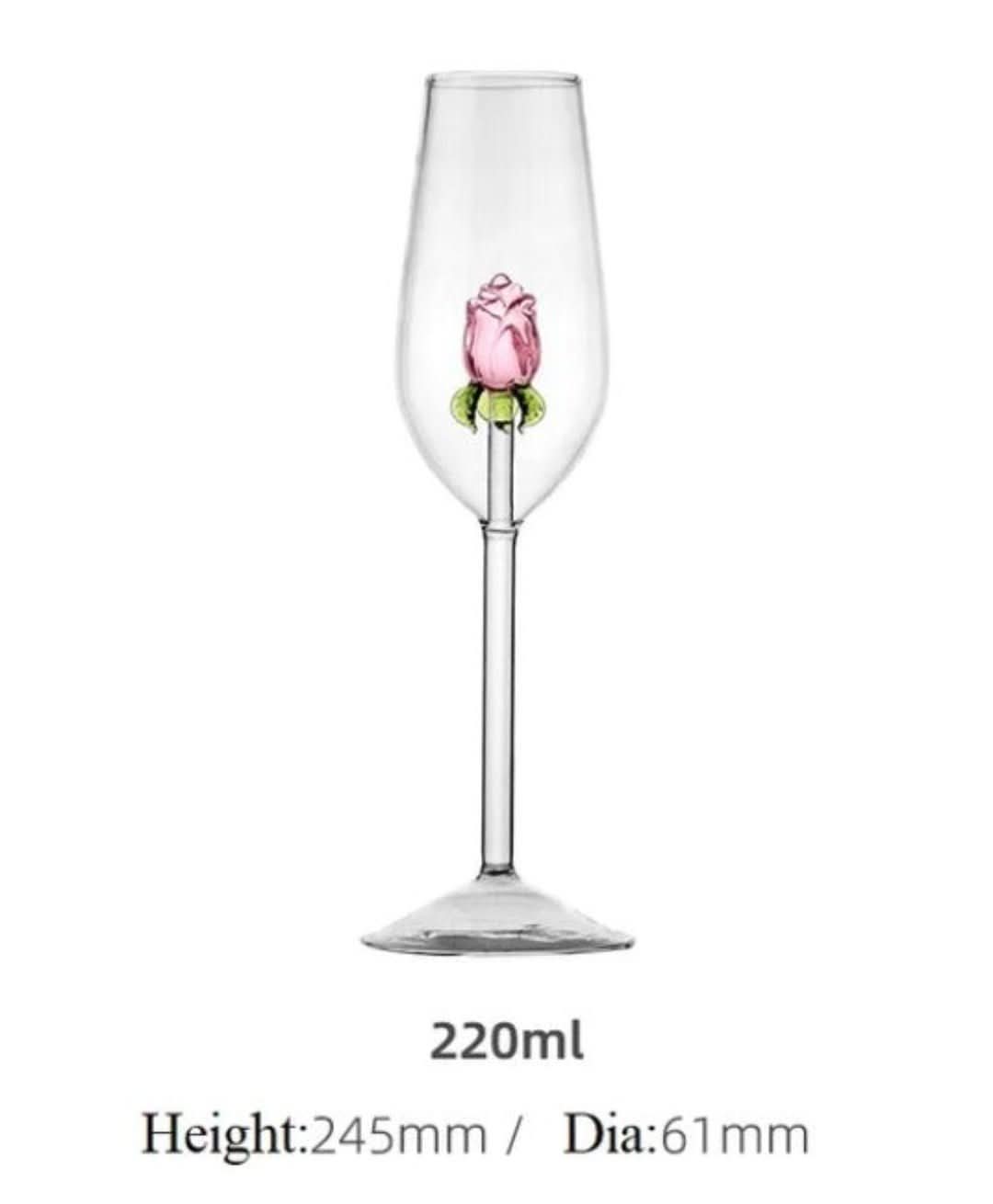 Skanto | La Vie En Rose | Champagne Glass - Håndlaget