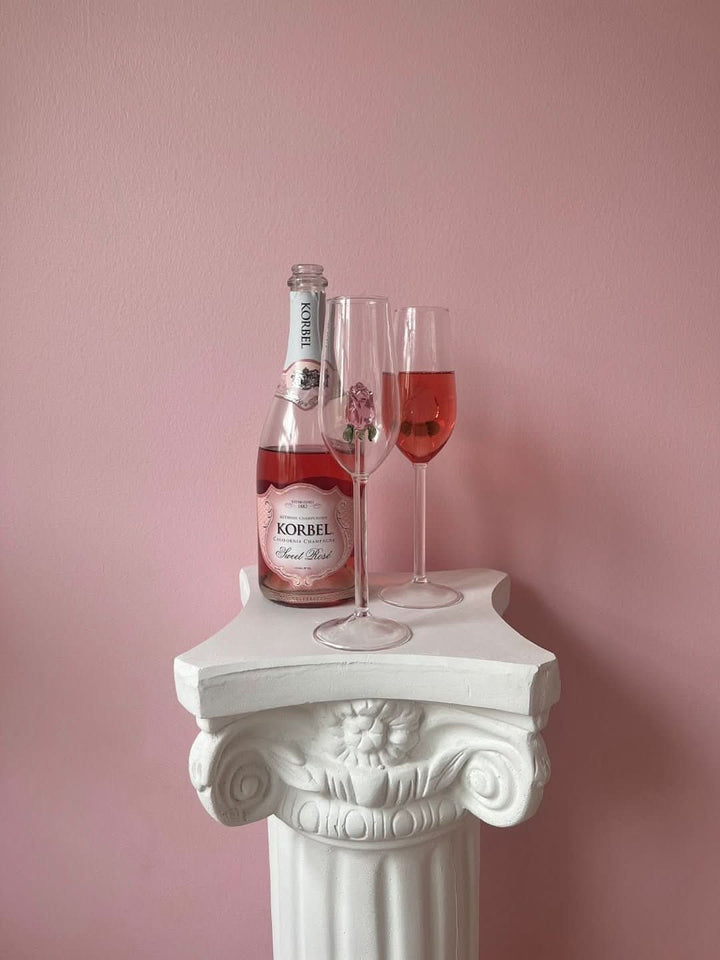 Skanto | La Vie En Rose | Champagne Glass - Håndlaget