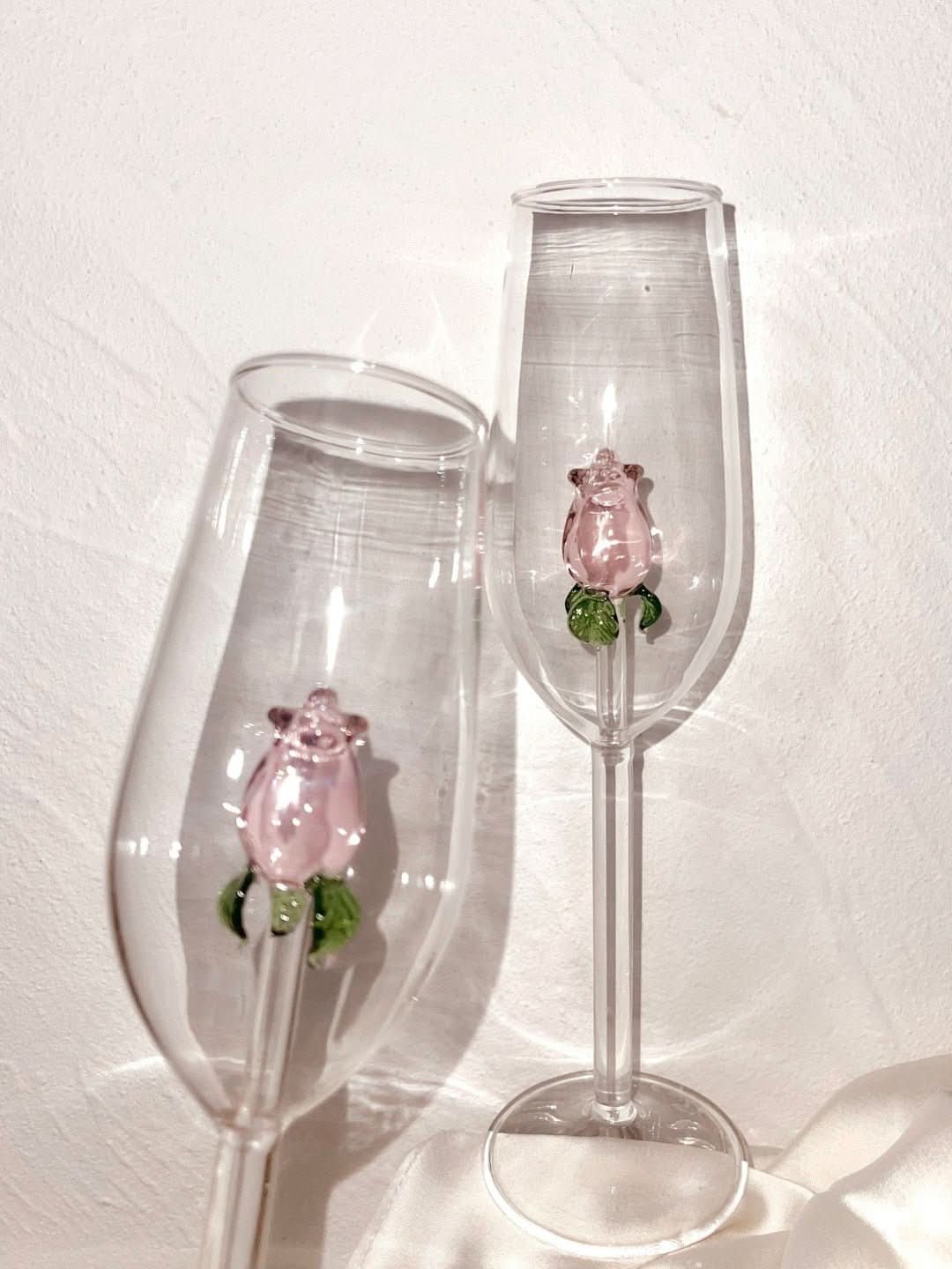 Skanto | La Vie En Rose | Champagne Glass - Håndlaget