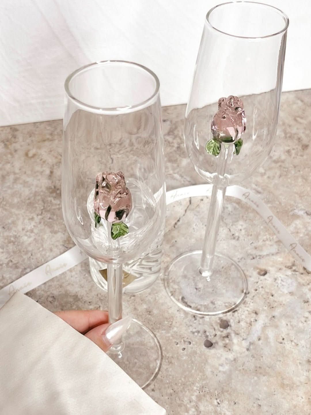 Skanto | La Vie En Rose | Champagne Glass - Håndlaget