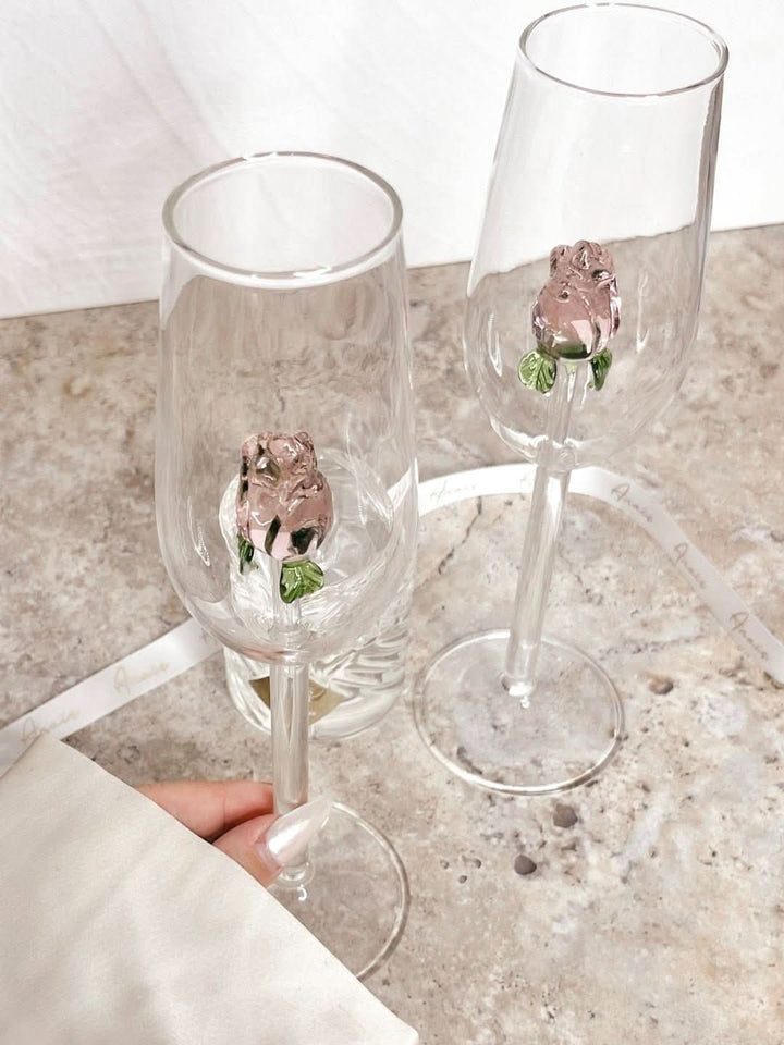 Skanto | La Vie En Rose | Champagne Glass - Håndlaget
