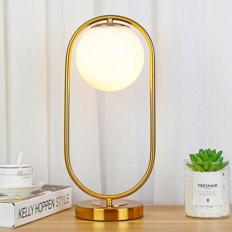 Design Moon Ball Bedside Lamp - Chic Glass Glow Light | Skanto