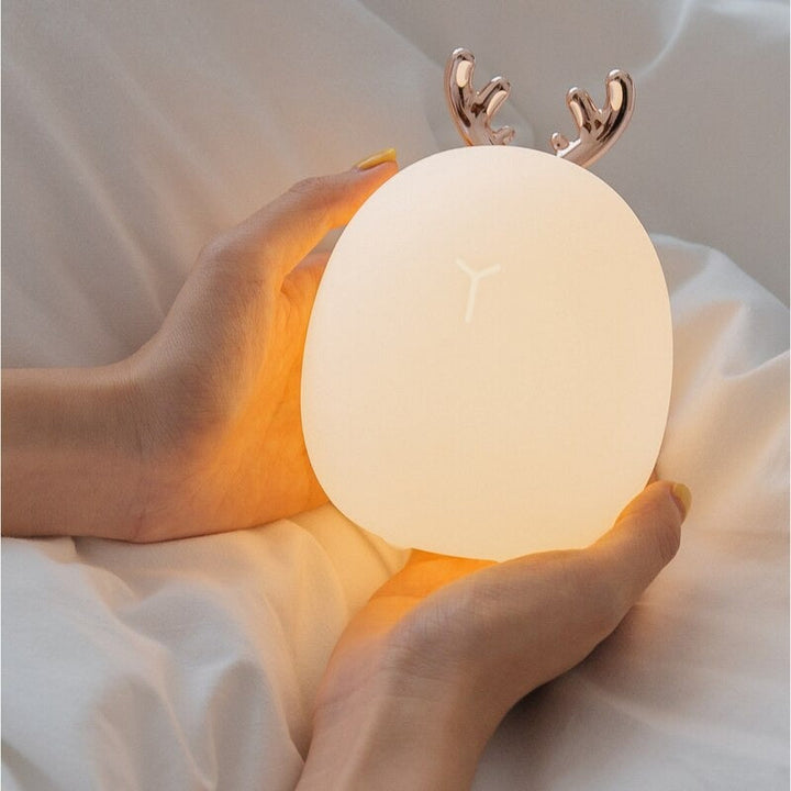 Trådløs silikon barnerom nattlampe med søtt design | Skanto