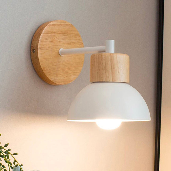 Retro trevegg sengebordlampe med vintage Edison-stil | Skanto