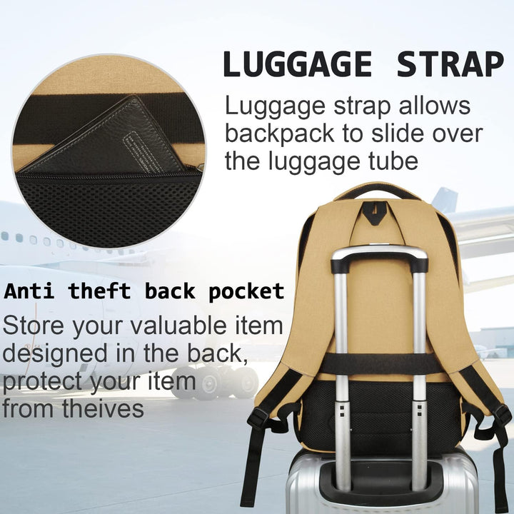 Slim anti-tyveri laptop ryggsekk med USB-ladeport | Skanto