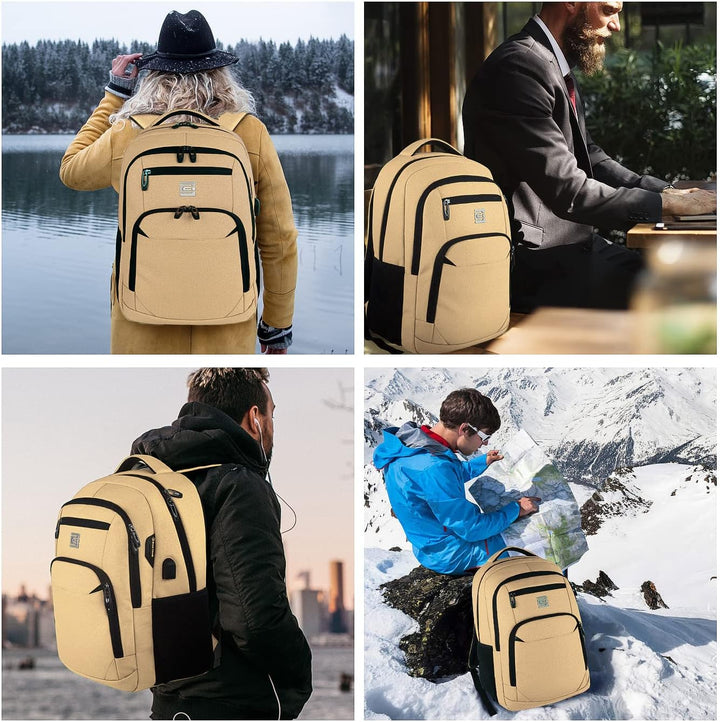 Slim anti-tyveri laptop ryggsekk med USB-ladeport | Skanto