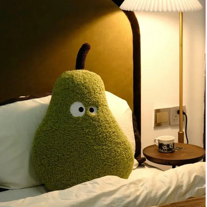 Stor Plush Pear Sofa Cushion for Cozy Bedroom Decor | Skanto