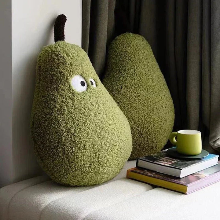 Stor Plush Pear Sofa Cushion for Cozy Bedroom Decor | Skanto