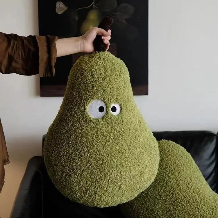 Stor Plush Pear Sofa Cushion for Cozy Bedroom Decor | Skanto