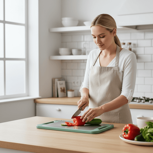 Skanto | Lattea – Dobbelt Sidet Rustfritt Stål Skjærefjøl med Non-Stick Overflate