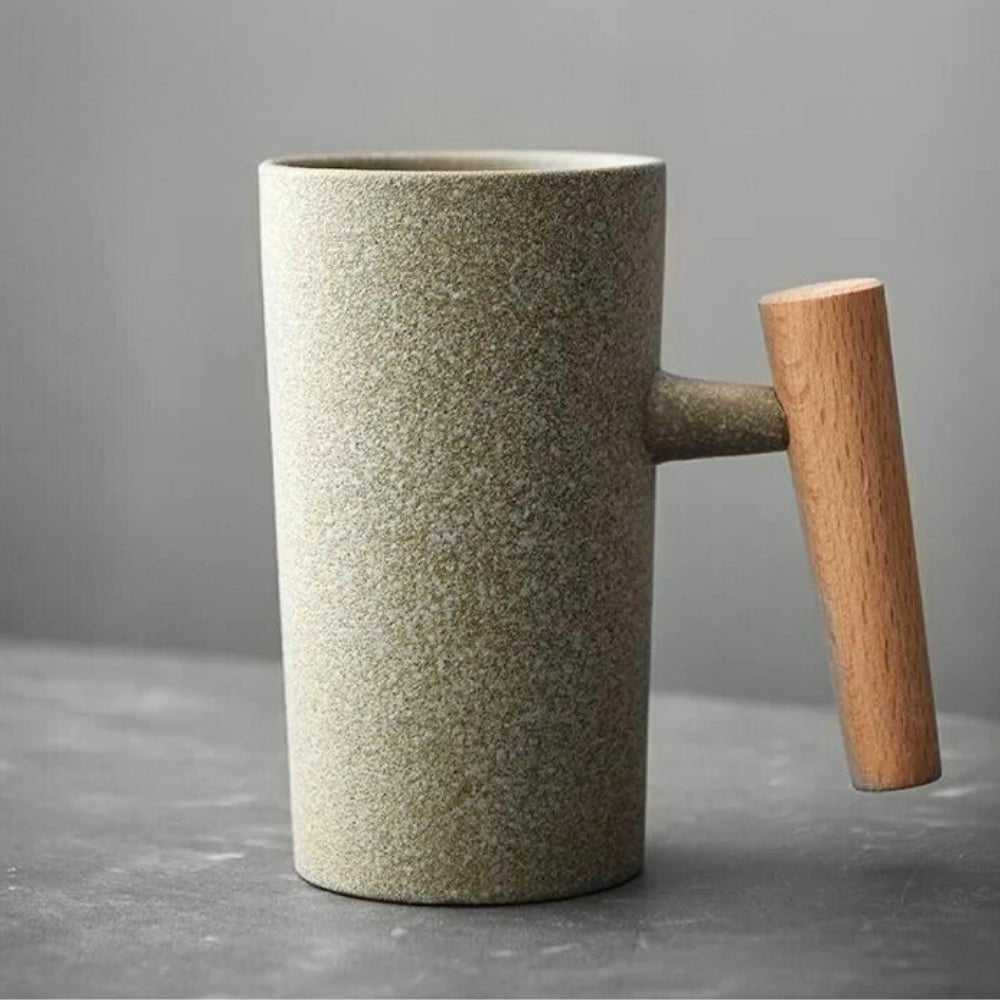 LATTECRAFT – Nordic Earth Latte-kopper, Handgefertigte Keramik-Kaffeebecher med ergonomisk Griff