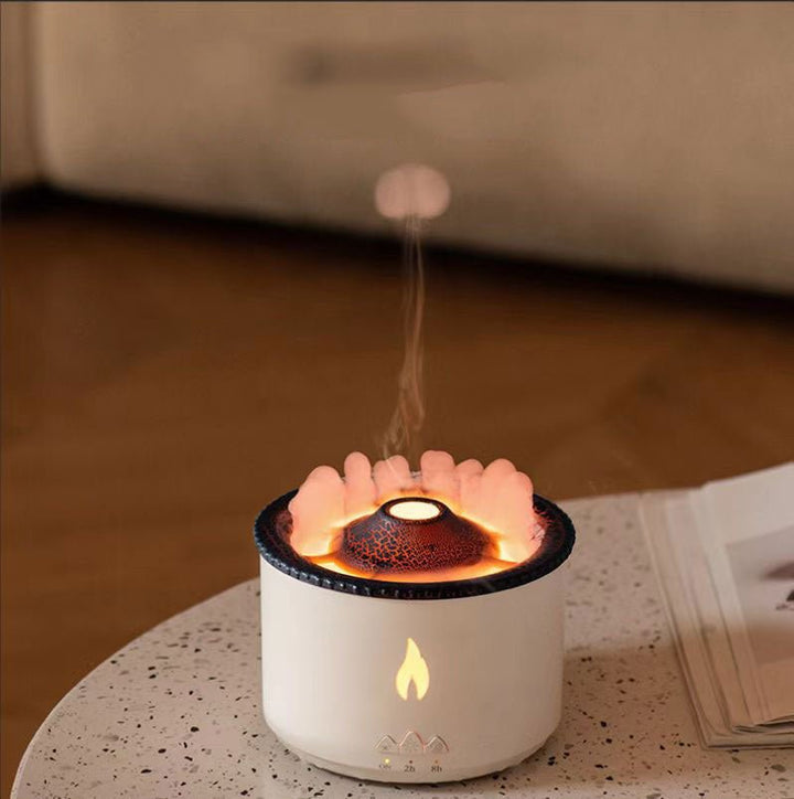 Skanto | LAVAMIST – Flamme Luftfukter & Aromaterapi Diffuser med Beroligende Ambient Lys