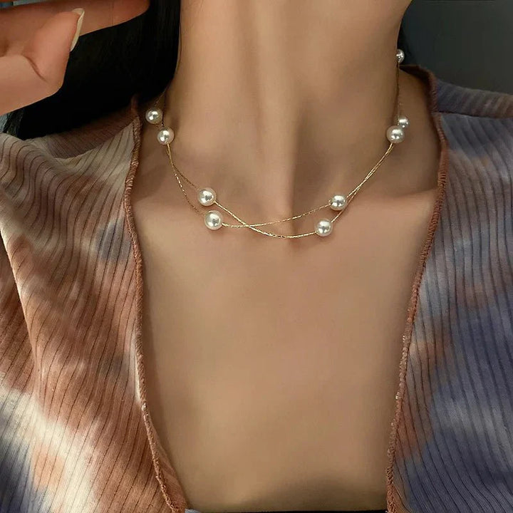Skanto | Laget Perle Klassisk Choker Smykke