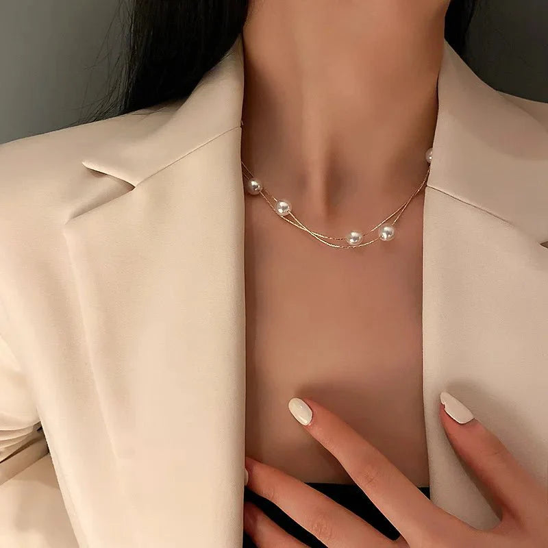 Skanto | Laget Perle Klassisk Choker Smykke