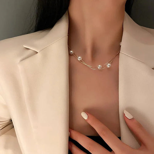 Skanto | Laget Perle Klassisk Choker Smykke