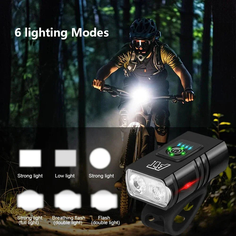 Skanto | LED Sykkellys – Oppladbart sykkellys med 6 moduser for optimal synlighet og sikkerhet