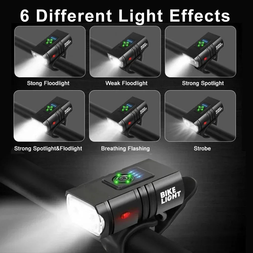 Skanto | LED Sykkellys – Oppladbart USB sykkellys med 1500 lumen for maksimal synlighet om natten