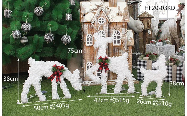 Skanto | LED Julepynt – Snømann, Rådyr & Gaveeske Ornamenter med Lys