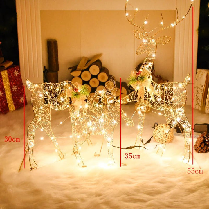 Skanto | LED Julepynt – Snømann, Rådyr & Gaveeske Ornamenter med Lys