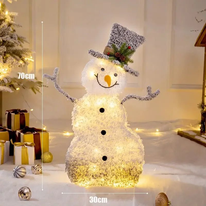 Skanto | LED Julepynt – Snømann, Rådyr & Gaveeske Ornamenter med Lys