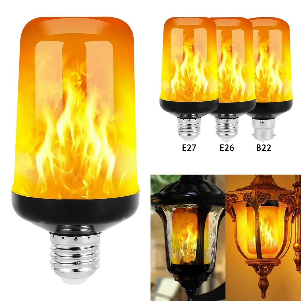 Skanto | LED-Flammenlampe | 4 Feuermodi mit Flammeneffekt | Warmweiß