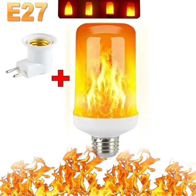 Skanto | LED-Flammenlampe | 4 Feuermodi mit Flammeneffekt | Warmweiß