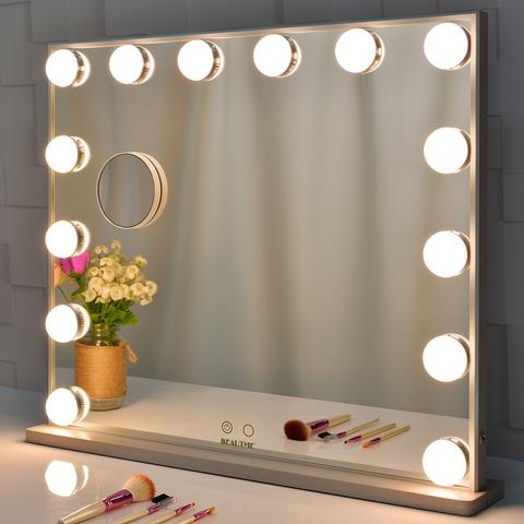 Skanto | LED-Schminkspiegel-Beleuchtung | Hollywood-Stil Lichtleiste | Warmweiß