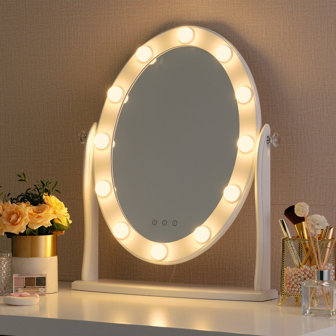 Skanto | LED-Schminkspiegel-Beleuchtung | Hollywood-Stil Lichtleiste | Warmweiß