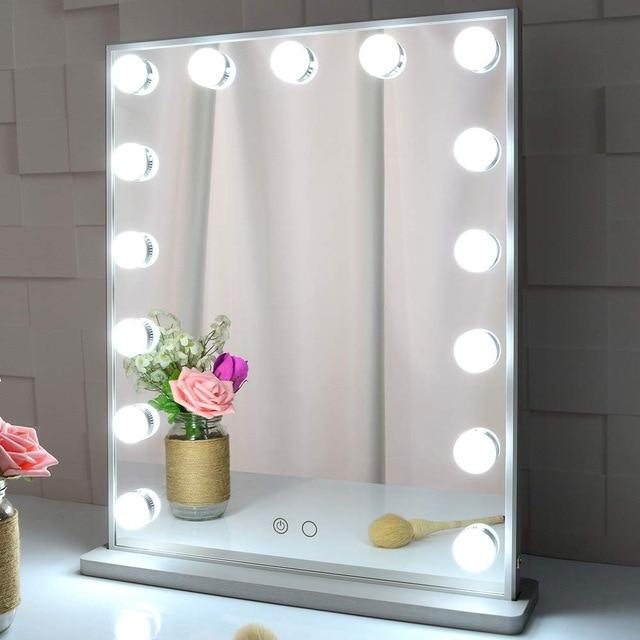 Skanto | LED-Schminkspiegel-Beleuchtung | Hollywood-Stil Lichtleiste | Warmweiß