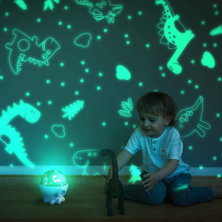 Skanto | LED Nattlys med Osean & Stjernespeil-projeksjon + Musikkfunksjon - DreamAura