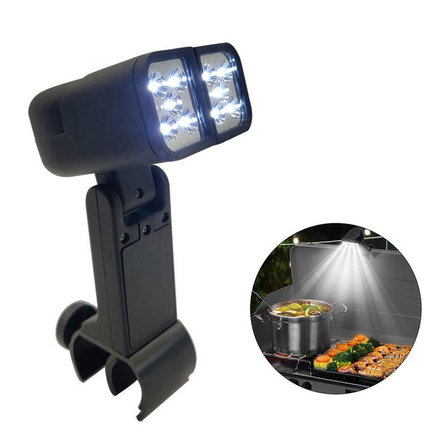 LED Bærbar BBQ Grill Lys Lampe med Håndtak Festeklips | Skanto