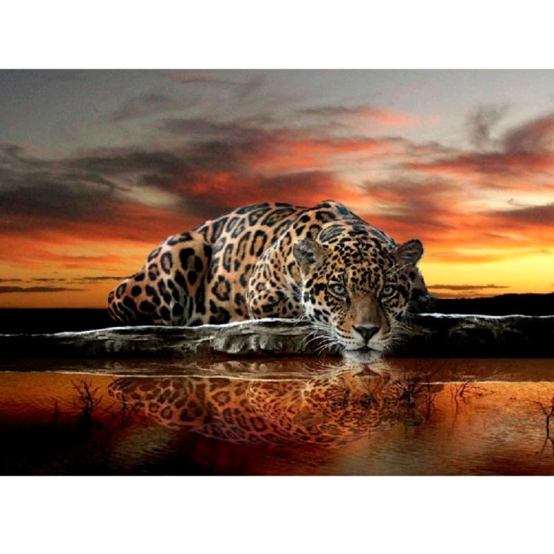 Leopard Reflection - GemPaint Kit | Skanto