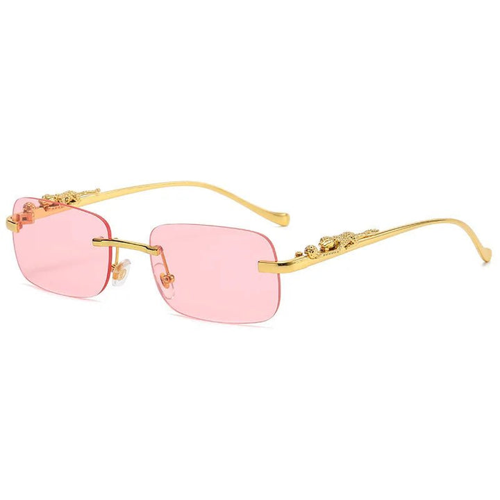 Skanto | LEOPARDVIEW – Stilfulle Rimless Solbriller med UV400 Beskyttelse