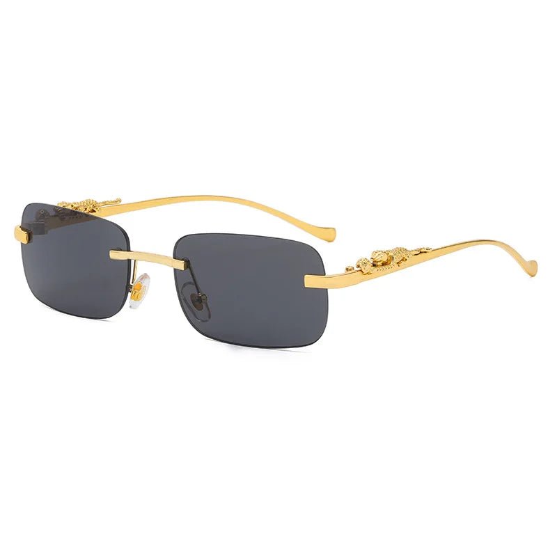 Skanto | LEOPARDVIEW – Stilfulle Rimless Solbriller med UV400 Beskyttelse