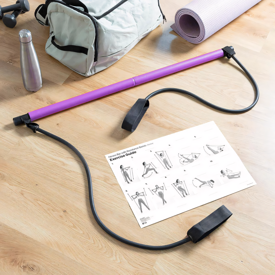 Skanto | Kroppsfasong FlexiBar – Pilates motstandsstang for hjemmetrening