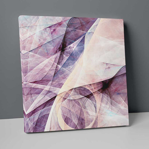 Abstrakt fraktal lilla rosa fiolett nr. 4-trykk på lerret