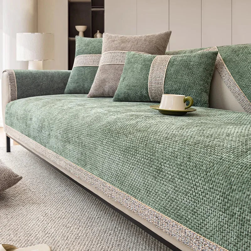 Skanto | LinenLux Sofa Cover – Elegant linlook beskyttelse for rene og stilige stuer