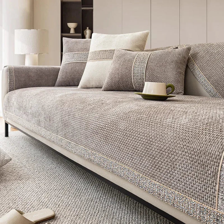 Skanto | LinenLux Sofa Cover – Elegant linlook beskyttelse for rene og stilige stuer