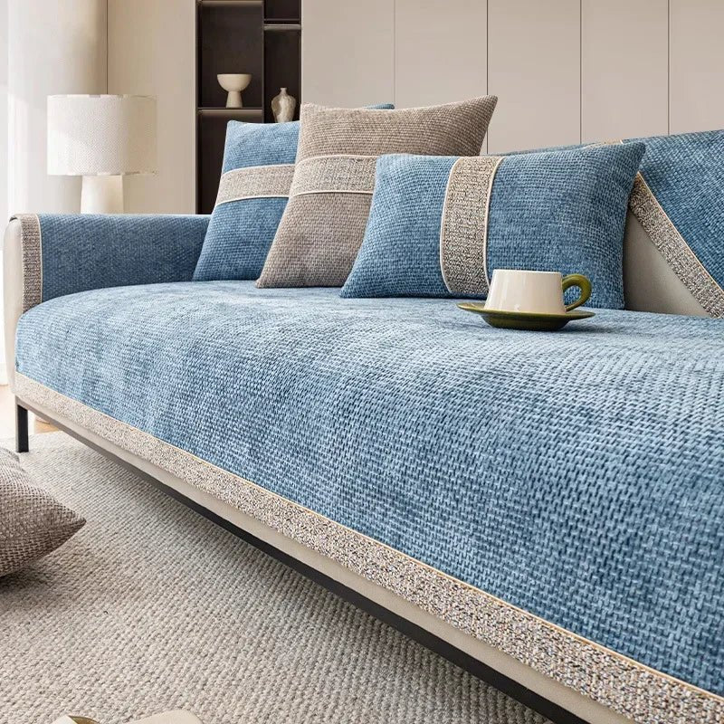 Skanto | LinenLux Sofa Cover – Elegant linlook beskyttelse for rene og stilige stuer