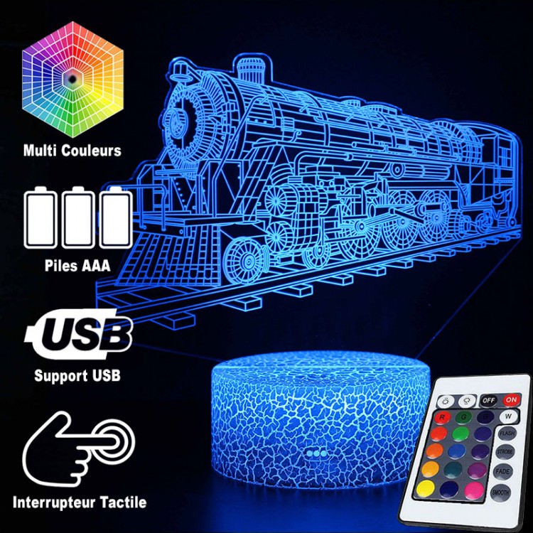 Skanto | 3D Lampe Lokomotiv Vintage