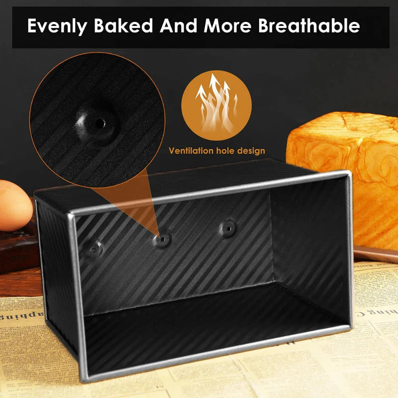 Lang Pullman Brødform med Lokk Non-Stick Rustfritt Stål Brødform | Skanto