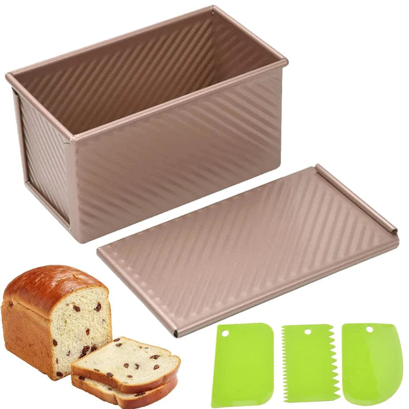 Lang Pullman Brødform med Lokk Non-Stick Rustfritt Stål Brødform | Skanto