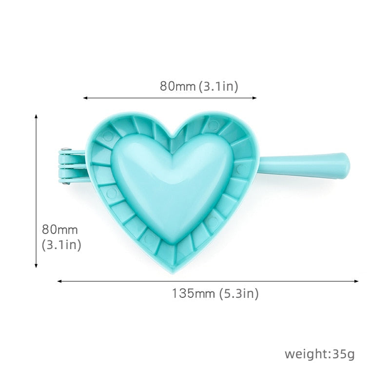 Love Shape Dumpling Mold Plastisk Mold Stor Kjøkken Tilbehør | Skanto