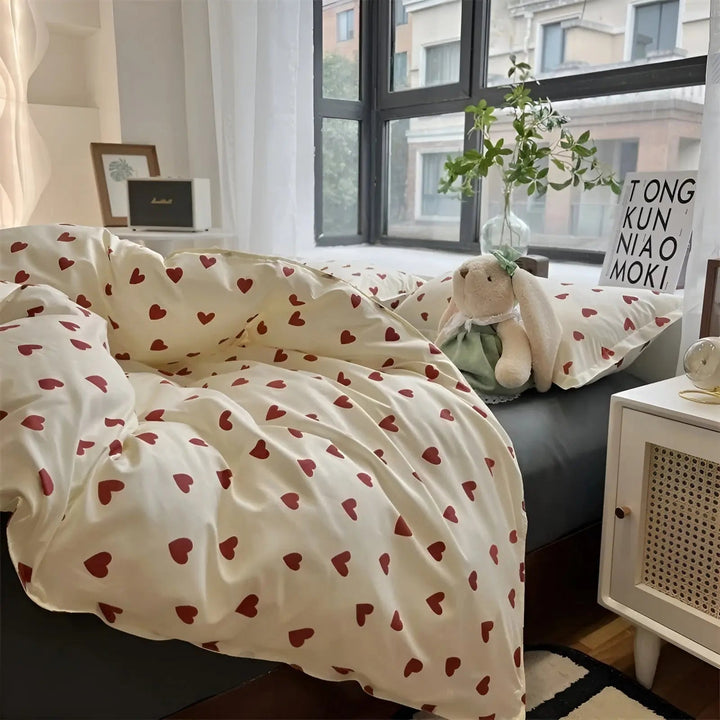 Skanto | LoveLuxe Hjerte Motiv Quilt Dekkesett