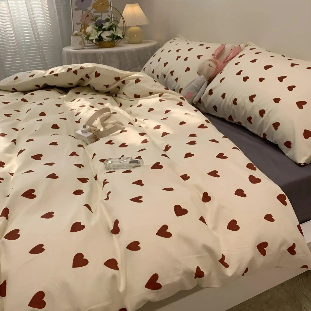 Skanto | LoveLuxe Hjerte Motiv Quilt Dekkesett