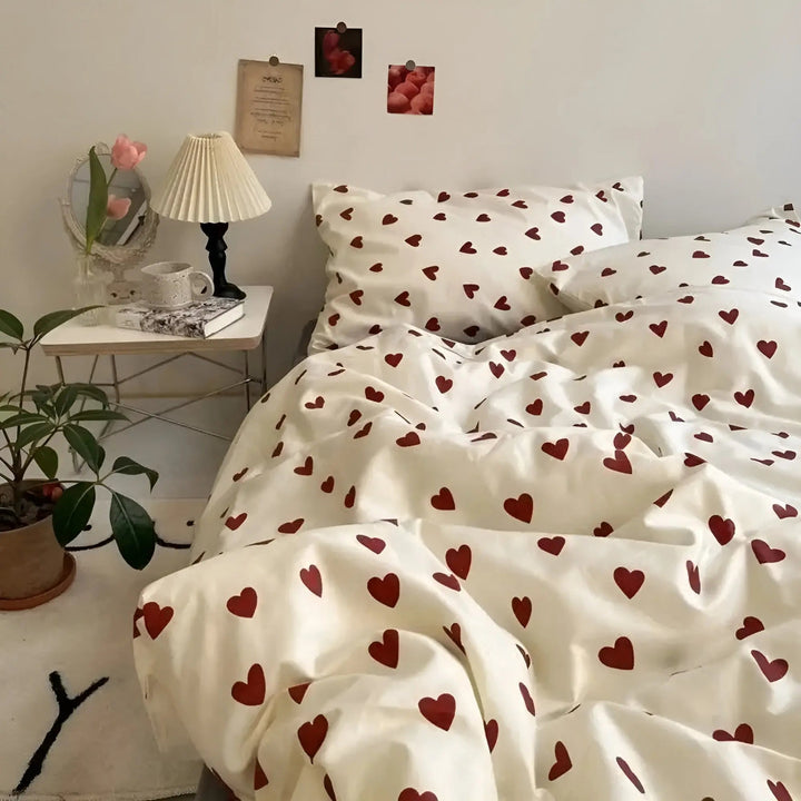 Skanto | LoveLuxe Hjerte Motiv Quilt Dekkesett