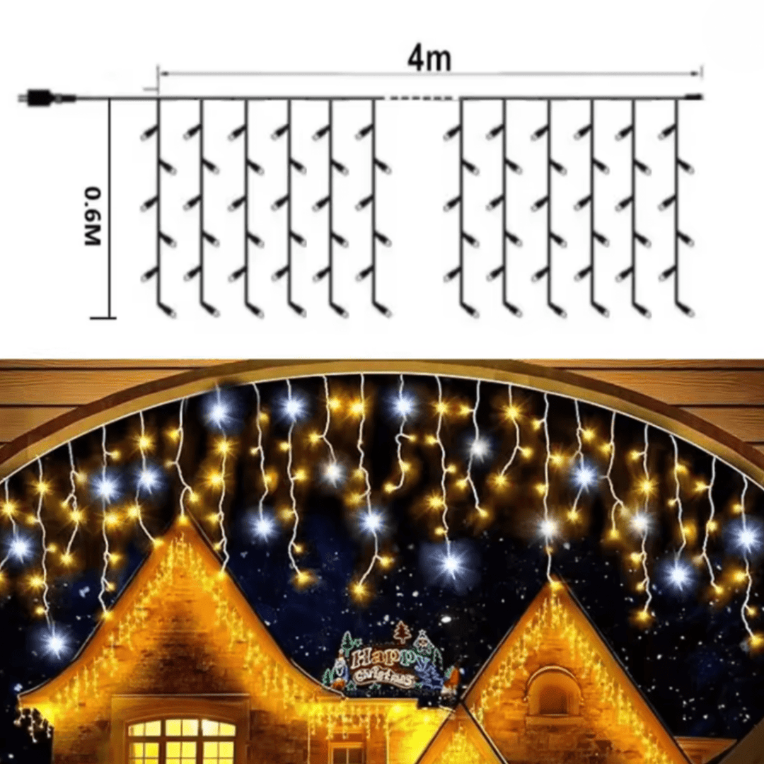 Skanto | LUMICURTAIN – LED Hagegardiner for Funklende Ute Stemning