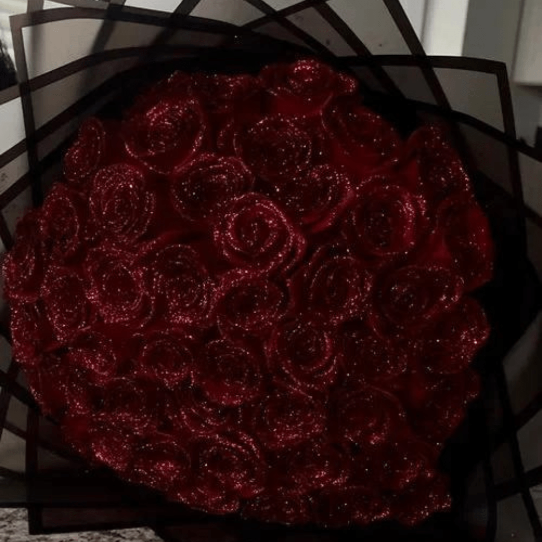 Skanto | Fleurion Forever Bloom Rose | ekte konserverte glitterrose for romantiske gaver og hjemmedekorasjon