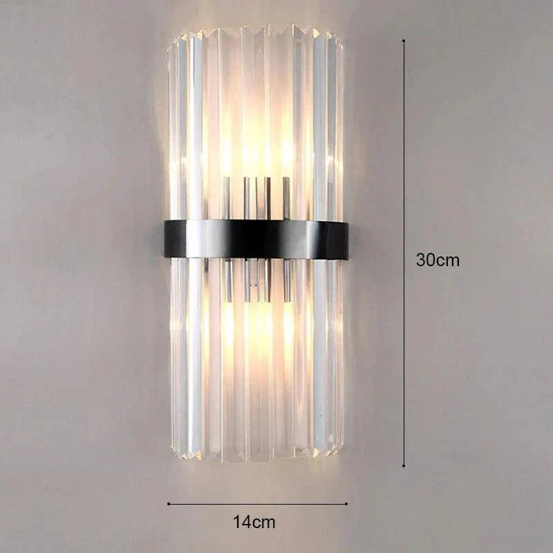 Skanto | Elegant Light - Krystall Vegglampe - Gylden Berøring
