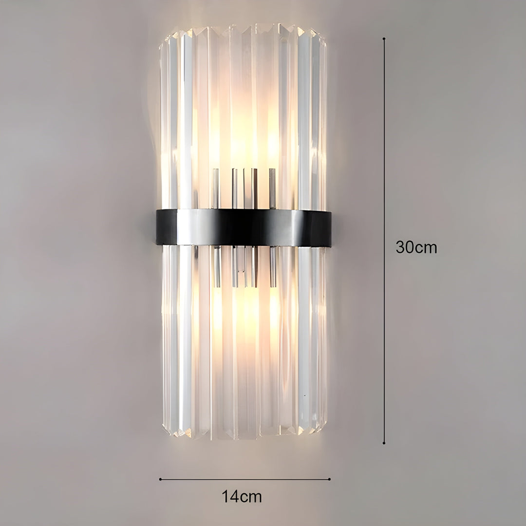 Vegglampe med krystaleffekt – Elegant design med gyllen aksent | Skanto
